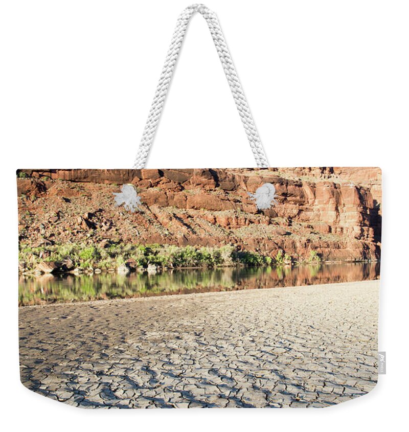 Tranquility Weekender Tote Bag featuring the photograph Mud Flats By The River by Stephanie Hager - Hagerphoto