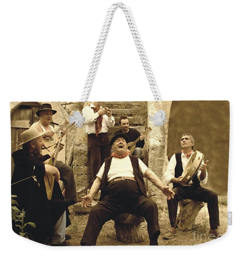 Singers Weekender Tote Bag featuring the photograph Music Folk by Archangelus Gallery