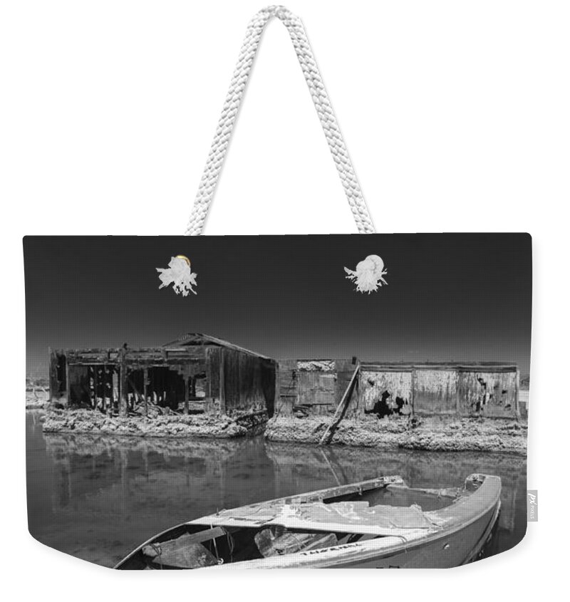 Abandoned Weekender Tote Bag featuring the photograph My Front Yard Black and White by Scott Campbell