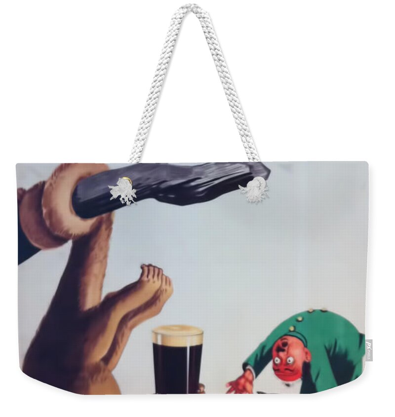 My Goodness Weekender Tote Bag featuring the digital art My Goodness- My Guinness by Georgia Fowler