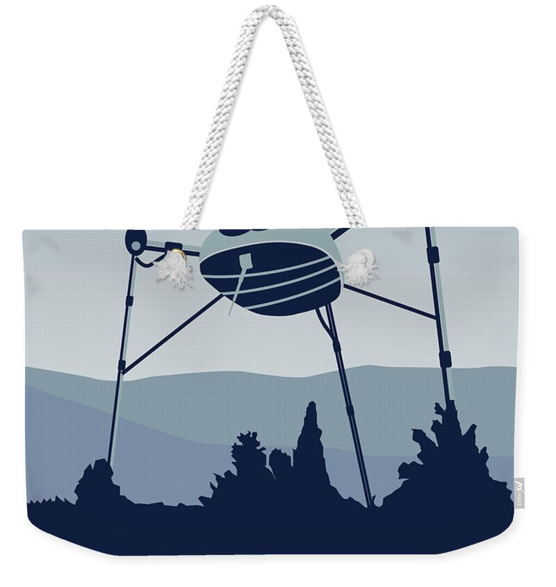 Classic Weekender Tote Bag featuring the digital art My I want to believe minimal poster-war-of-the-worlds by Chungkong Art