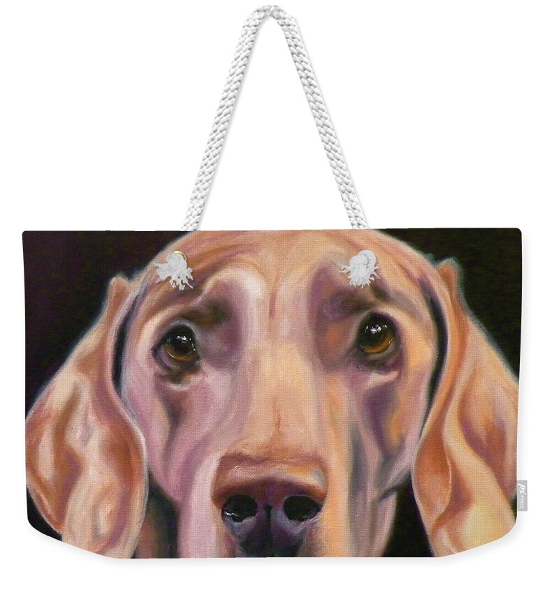 Dog Weekender Tote Bag featuring the painting My Kerchief by Susan A Becker