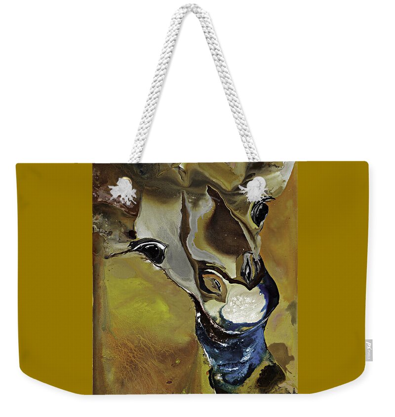 Animal Weekender Tote Bag featuring the painting My My Moriah by Kasha Ritter