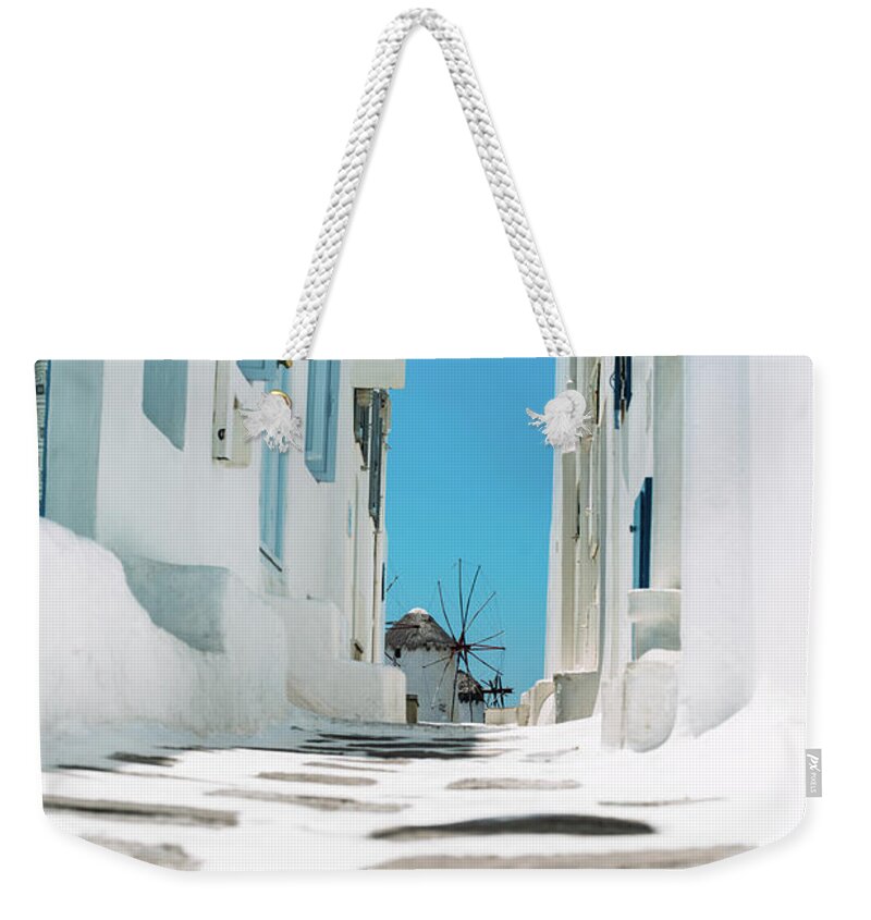 Greek Culture Weekender Tote Bag featuring the photograph Mykonos Greece by Deimagine
