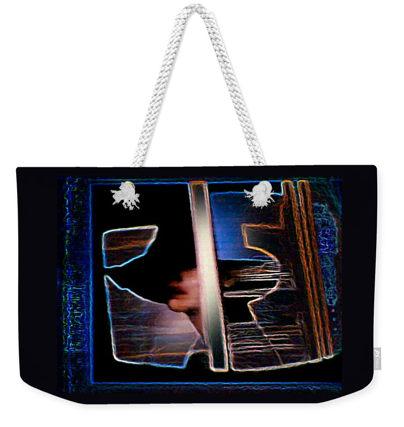 Lady Weekender Tote Bag featuring the painting Mysterious Lady by Hartmut Jager