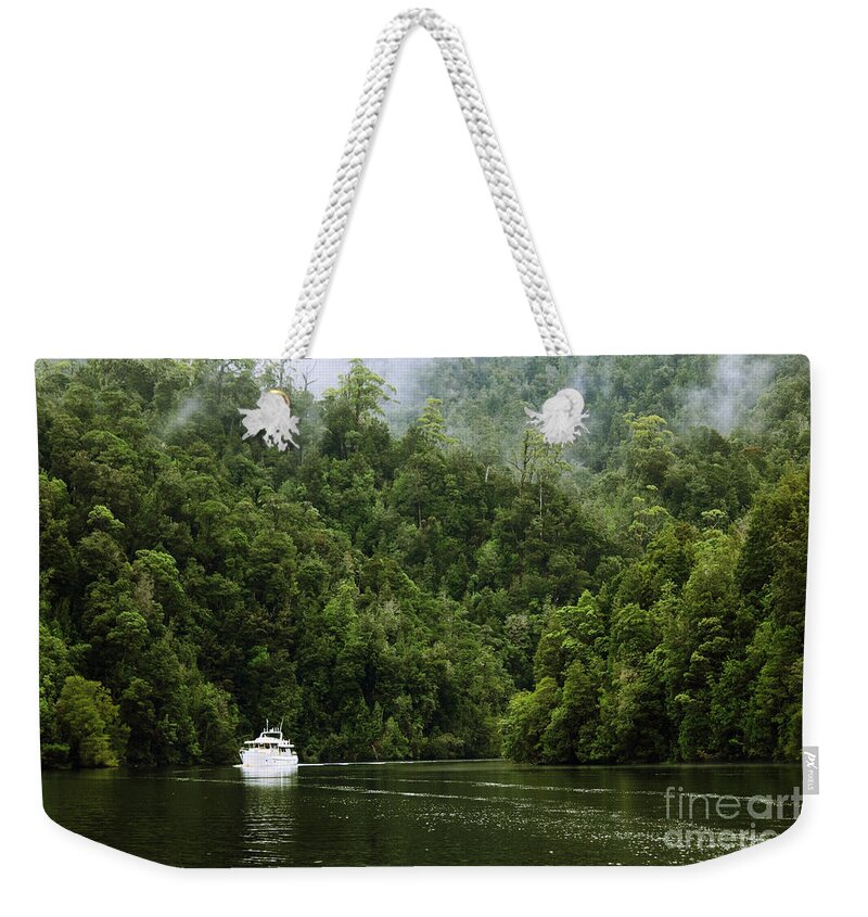 River Weekender Tote Bag featuring the photograph Mystic River by Jola Martysz
