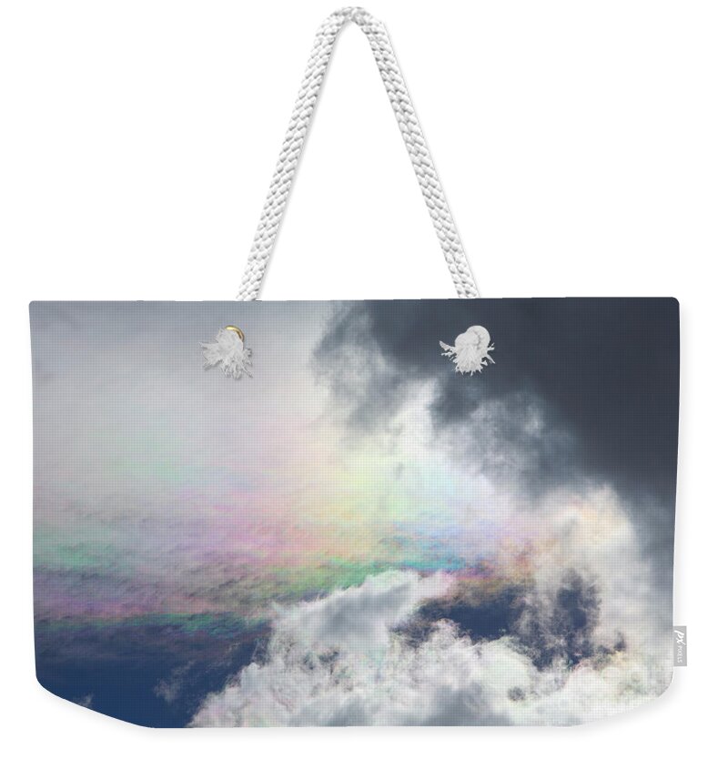 00346013 Weekender Tote Bag featuring the photograph Nacreous Clouds And Evening Sun by Yva Momatiuk John Eastcott