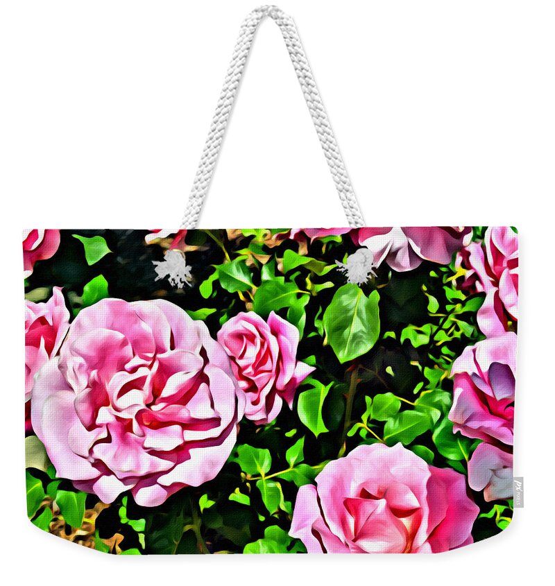 Roses Weekender Tote Bag featuring the photograph Nana's Roses by Spencer Hughes