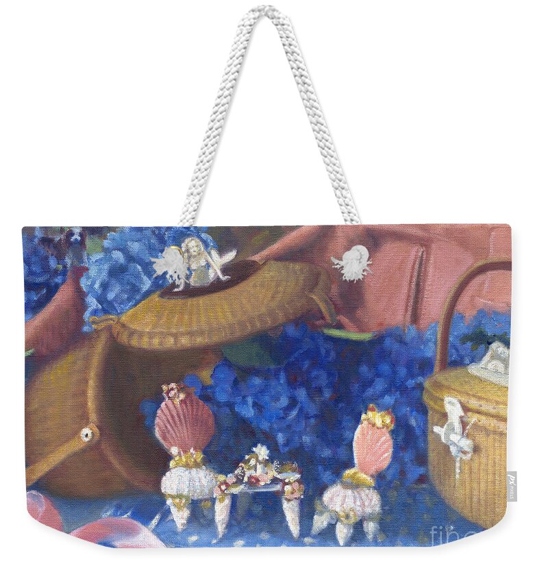 Nantucket Weekender Tote Bag featuring the painting Nantucket Mermaid Tea by Candace Lovely