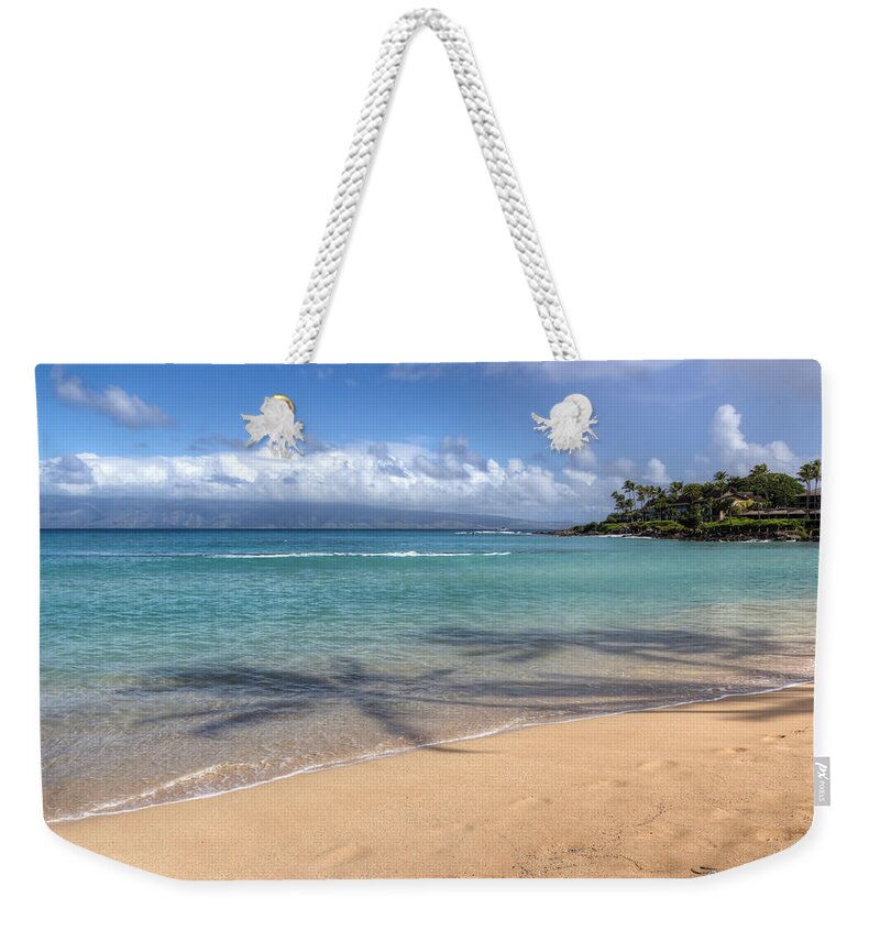 Beautiful Weekender Tote Bag featuring the photograph Napili Bay Maui by Heidi Smith