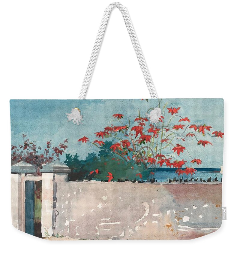 Winslow Homer Weekender Tote Bag featuring the painting Nassau Bahamas by Celestial Images