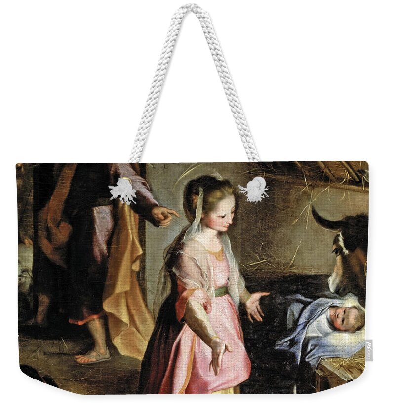 Federico Barocci Weekender Tote Bag featuring the painting Nativity by Federico Barocci