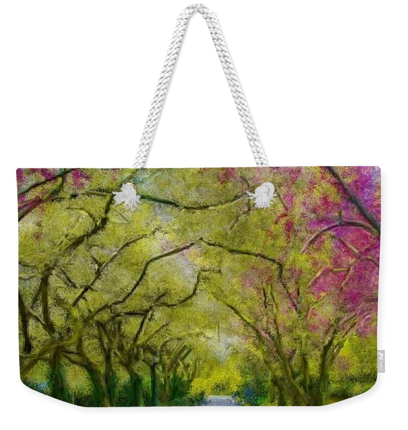 Park Weekender Tote Bag featuring the painting Naturally Colorful Arch by Bruce Nutting
