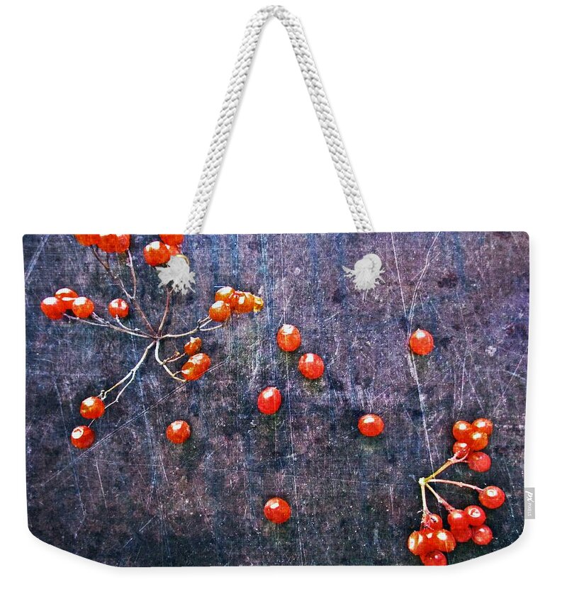 Nature Abstract Weekender Tote Bag featuring the digital art Nature Abstract 49 by Maria Huntley