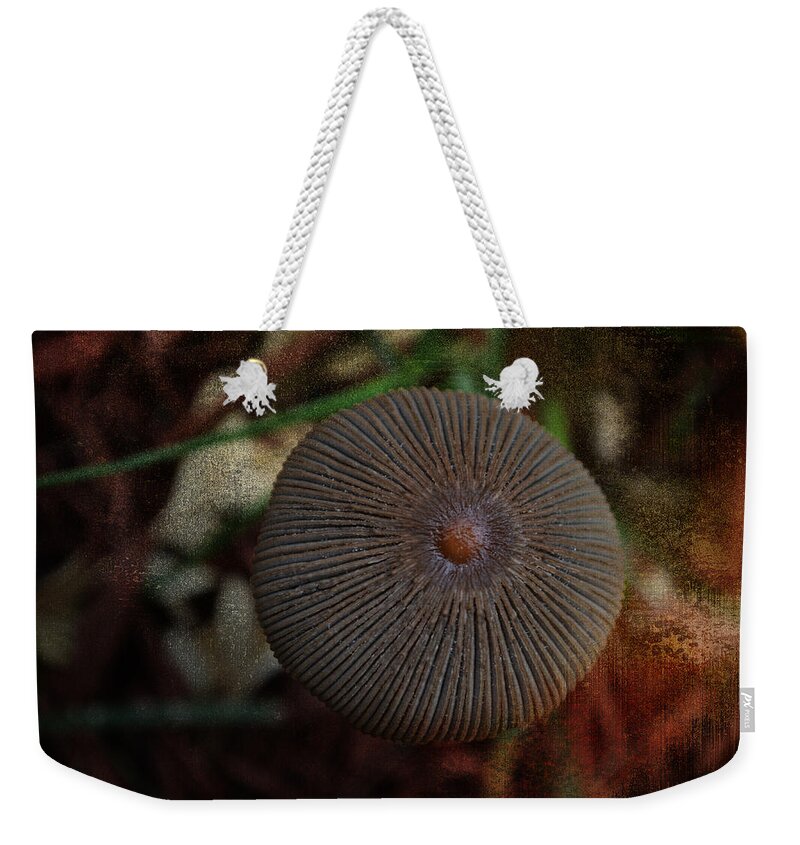 Nature's Button Weekender Tote Bag featuring the photograph Nature's Button by Mary Machare