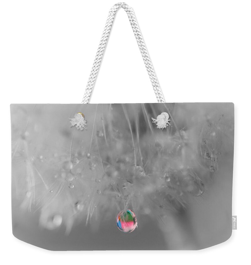 Dew Drop Weekender Tote Bag featuring the photograph Nature's Crystal Ball by Marianna Mills