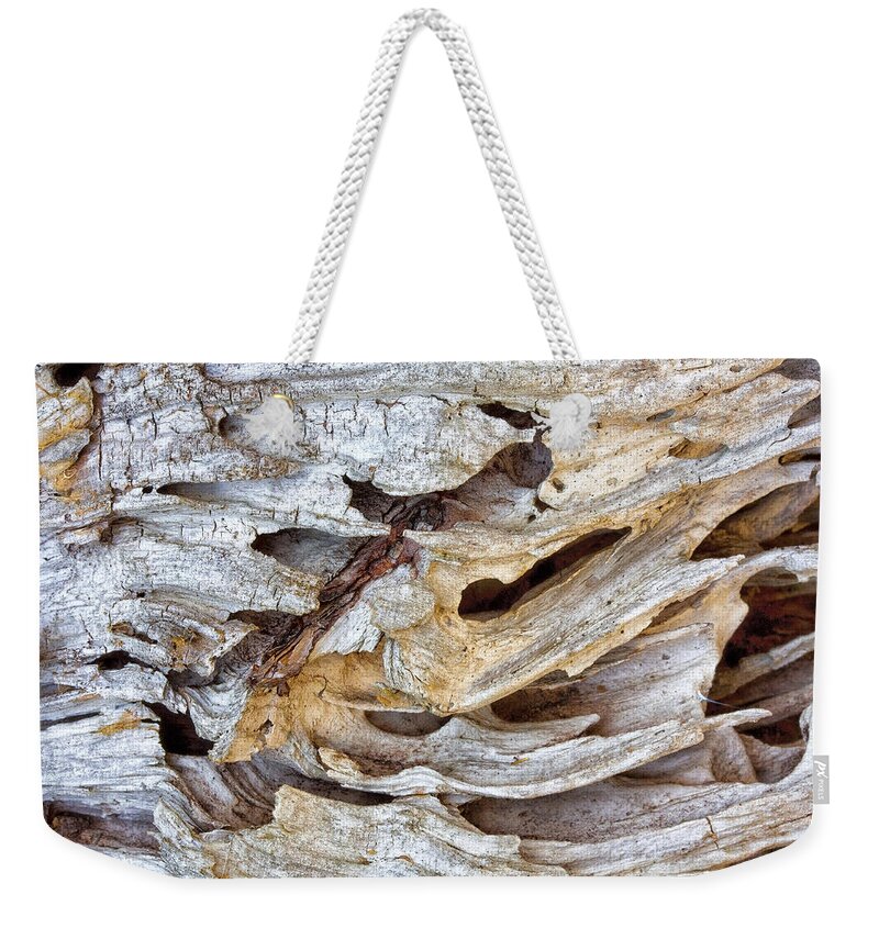Driftwood Weekender Tote Bag featuring the photograph Nature's Sculpture by Shirley Mitchell