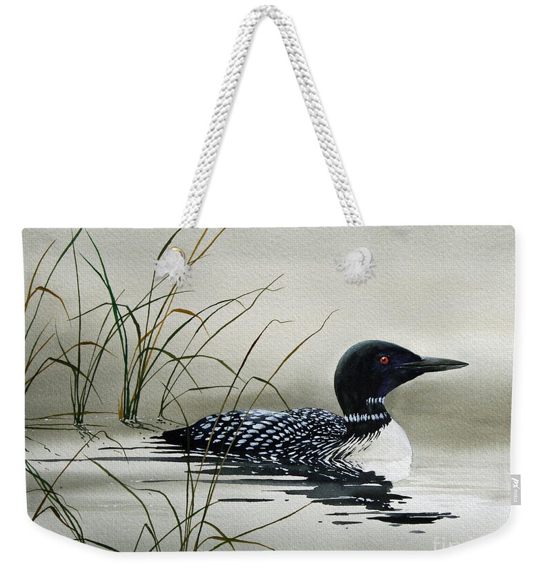 Loon Prints Weekender Tote Bag featuring the painting Nature's Serenity by James Williamson