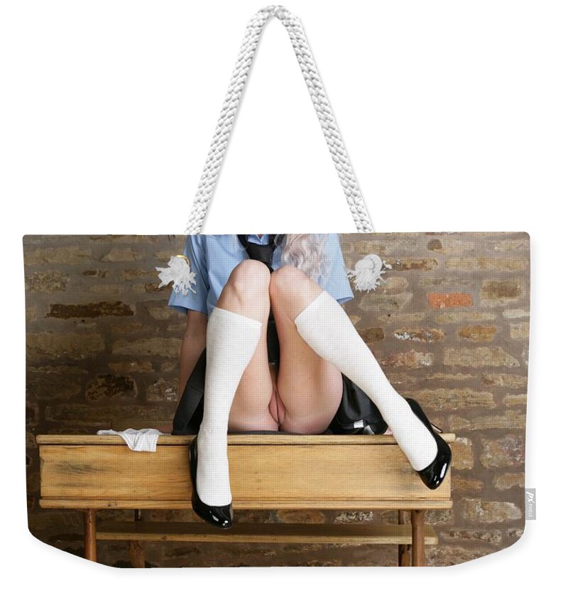 Pussy Weekender Tote Bag featuring the photograph Very naughty girl by Asa Jones