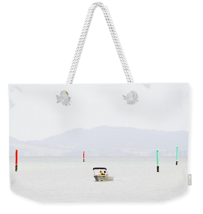 Seascape Weekender Tote Bag featuring the photograph Nearly Home by Anthony Davey