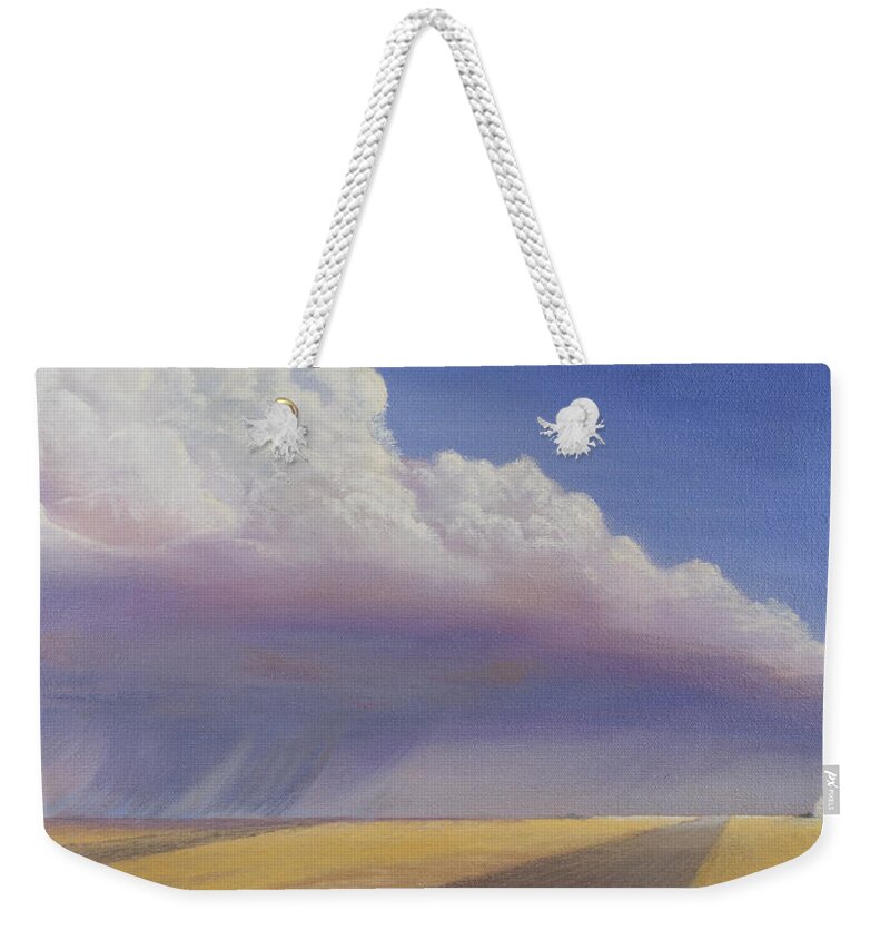 Landscape Weekender Tote Bag featuring the painting Nebraska Vista by Jerry McElroy