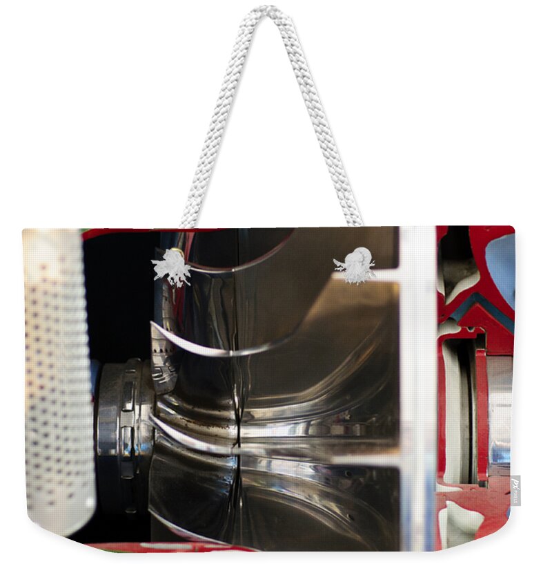 Abstract Weekender Tote Bag featuring the photograph Necessity is the Mother of Invention by Christi Kraft