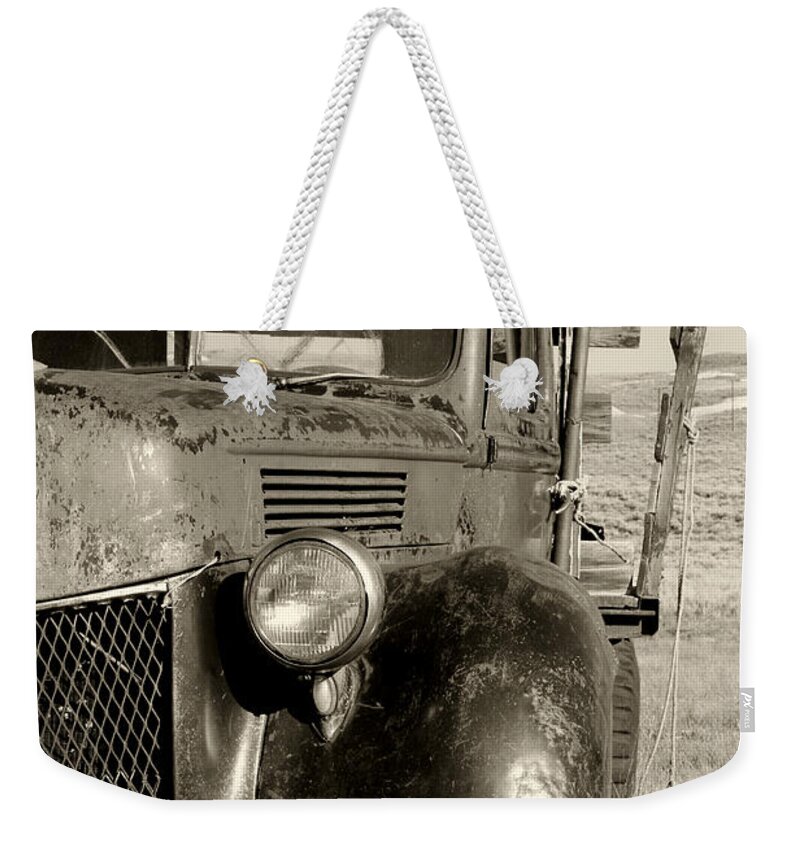 Truck Weekender Tote Bag featuring the photograph Needs Gas By Diana Sainz by Diana Raquel Sainz