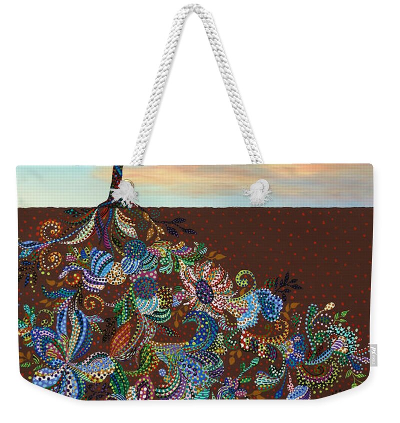 Tree Weekender Tote Bag featuring the painting Neither Praise Nor Disgrace by James W Johnson