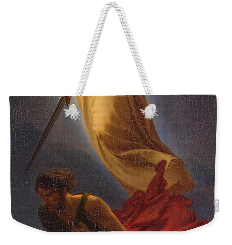 Alfred Rethel Weekender Tote Bag featuring the painting Nemesis by Alfred Rethel
