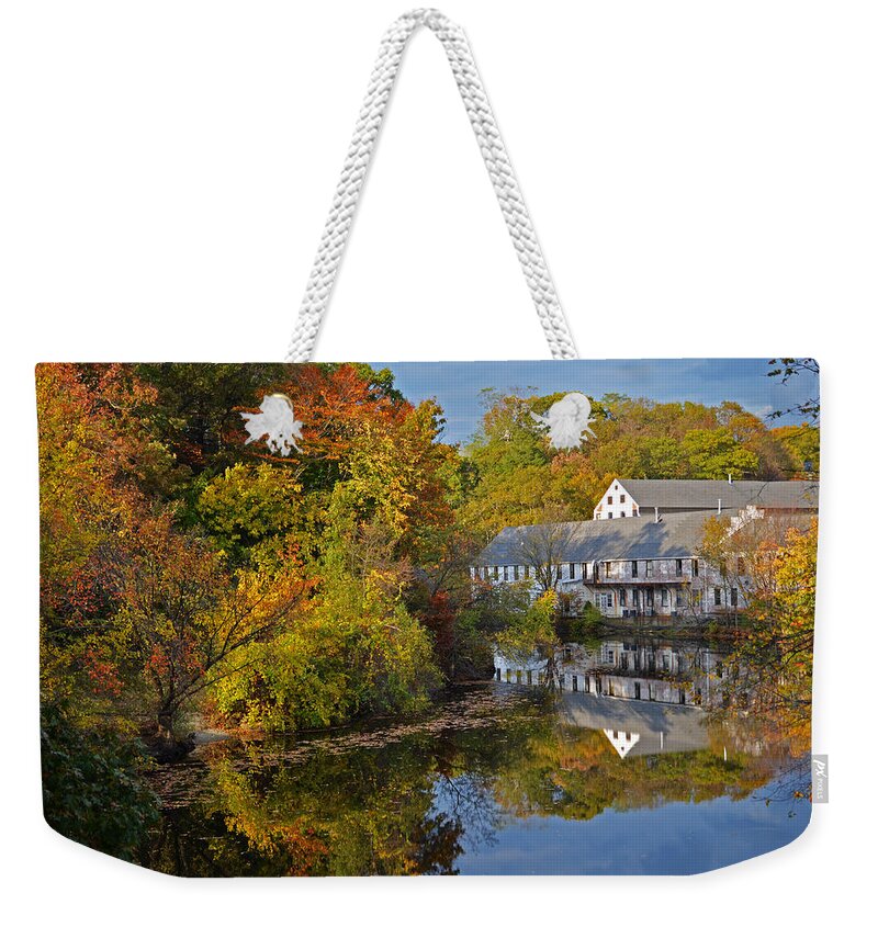 Newton Weekender Tote Bag featuring the photograph New England Autumn Day by Toby McGuire