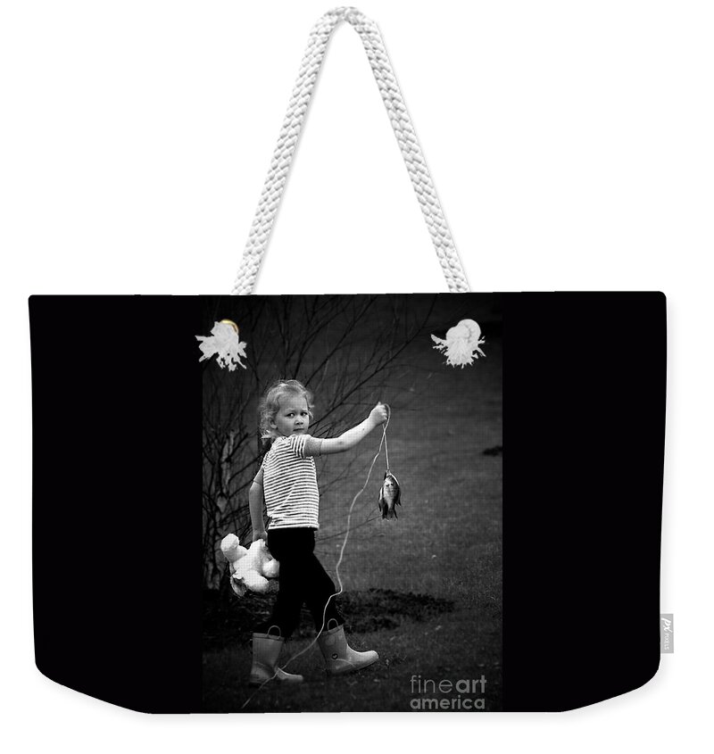 Fishing Weekender Tote Bag featuring the photograph New Friends? by Frank J Casella