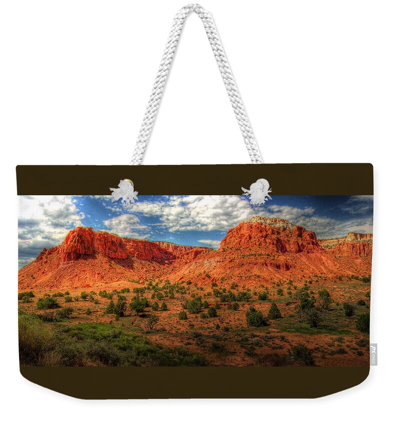 Hdr Weekender Tote Bag featuring the photograph New Mexico Mountains 2 by Timothy Bischoff