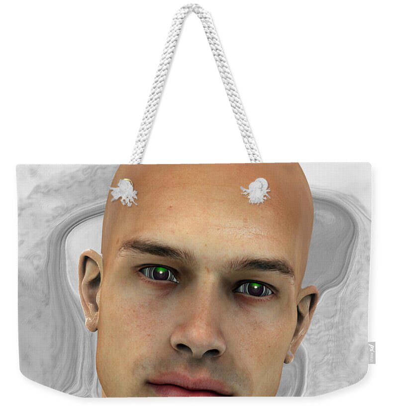 Synthetic Weekender Tote Bag featuring the digital art New model of Adam by Quim Abella