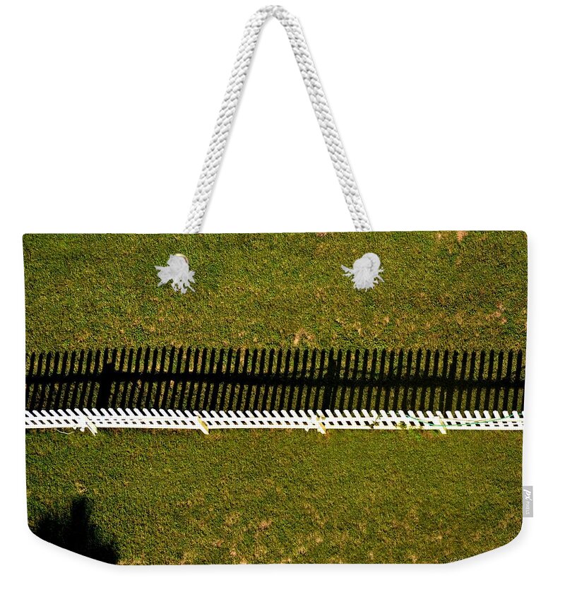 Picket Fence Weekender Tote Bag featuring the photograph New Perspective of the Picket Fence by Tara Potts