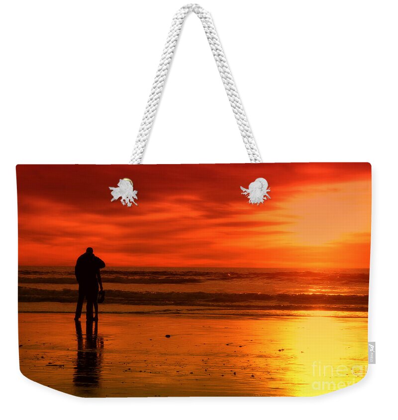 Sunset Weekender Tote Bag featuring the photograph New Year's Love by Diana Sainz by Diana Raquel Sainz