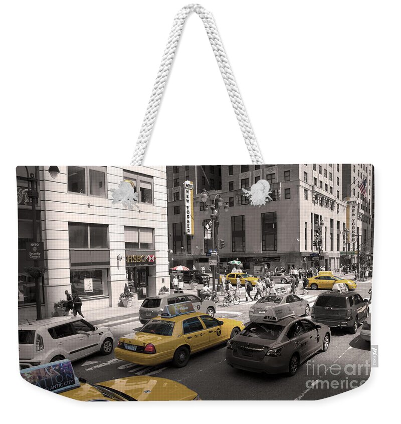 New York Weekender Tote Bag featuring the photograph New York by Adriana Zoon