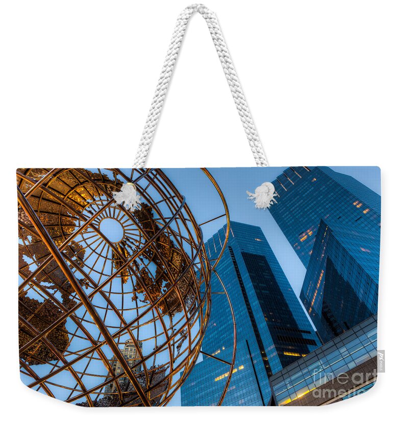 Clarence Holmes Weekender Tote Bag featuring the photograph New York City Columbus Circle Landmarks I by Clarence Holmes