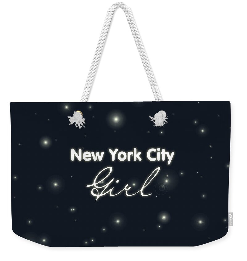 New York City Girl Weekender Tote Bag featuring the digital art New York City Girl by Pati Photography