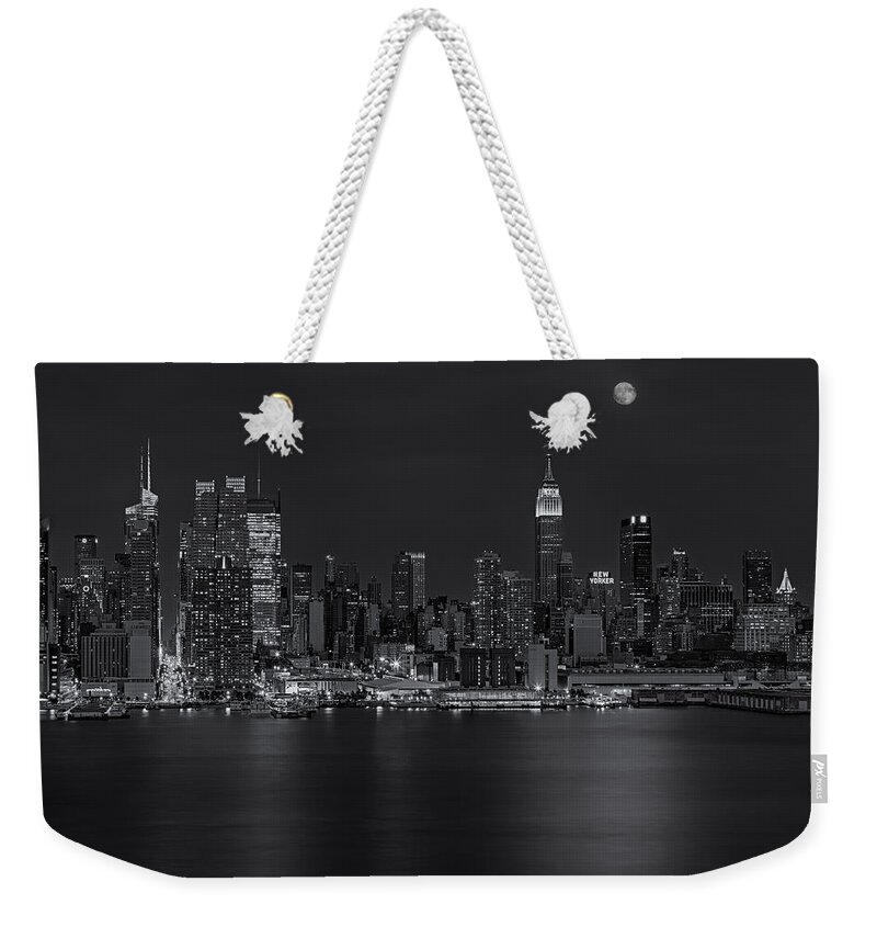 Esb Weekender Tote Bag featuring the photograph New York City Night Lights by Susan Candelario