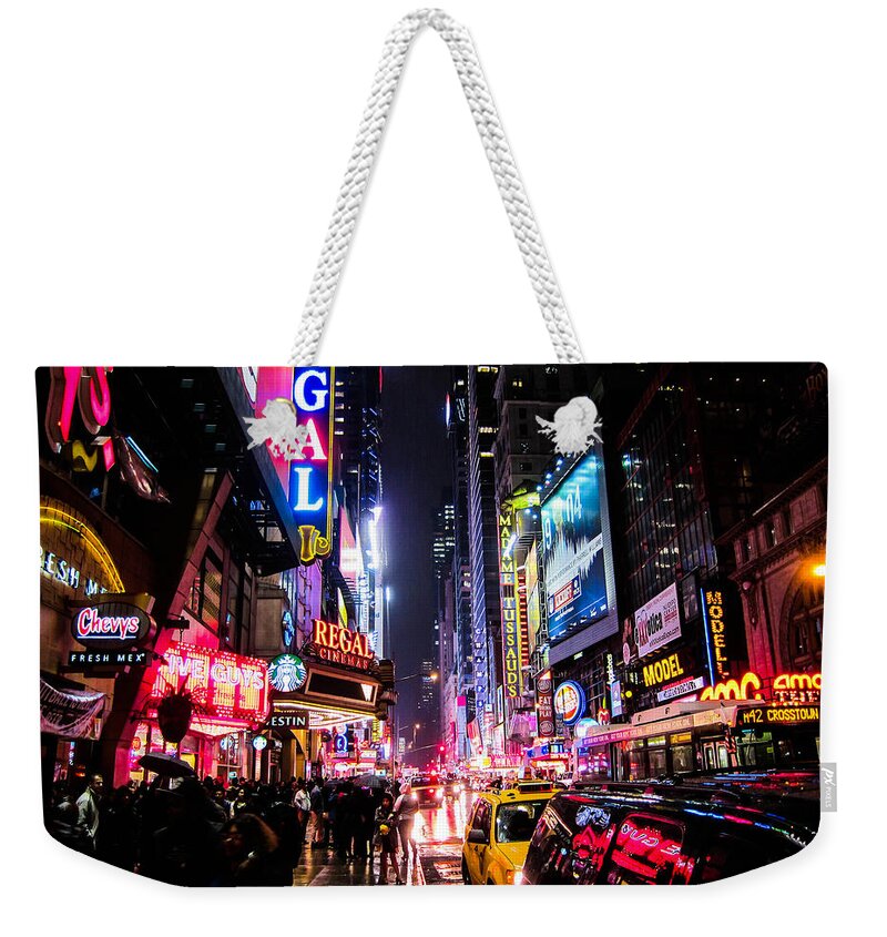 Night Weekender Tote Bag featuring the photograph New York City Night by Nicklas Gustafsson