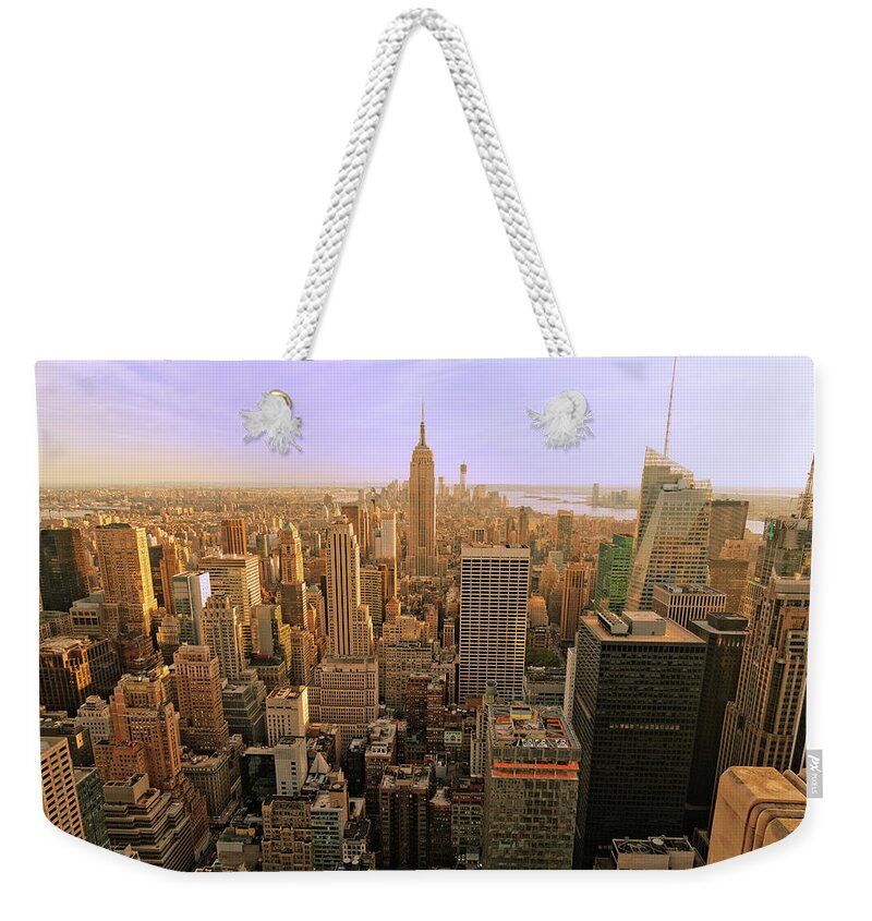 Lower Manhattan Weekender Tote Bag featuring the photograph New York City Xxxl by Bezov