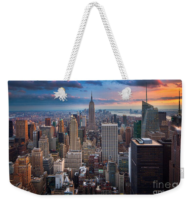 America Weekender Tote Bag featuring the photograph New York New York by Inge Johnsson