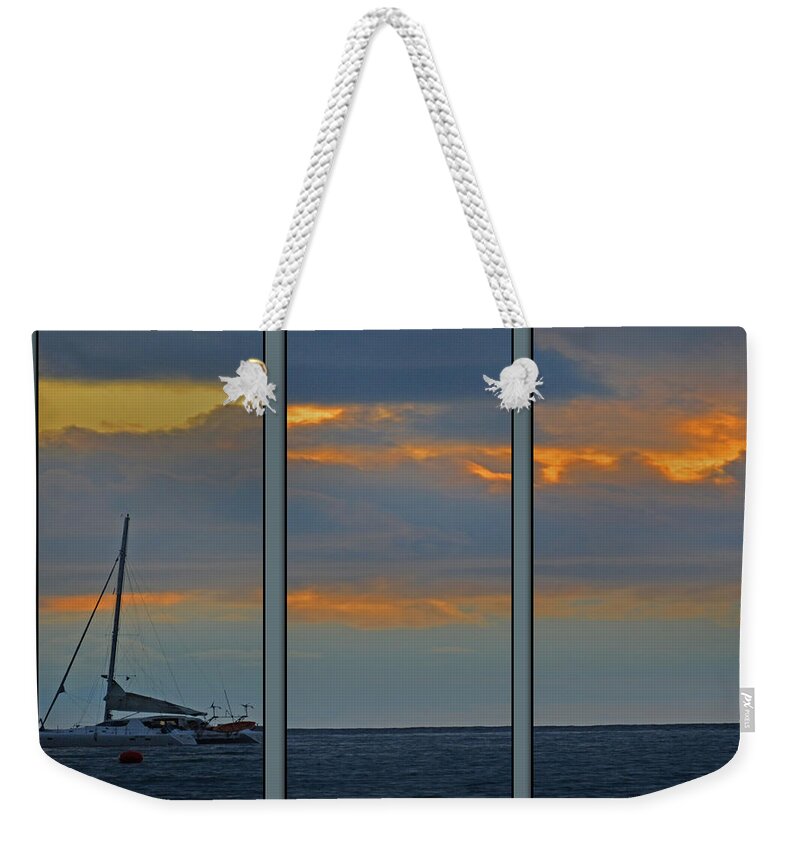 Sunset Weekender Tote Bag featuring the photograph Nicoya Peninsula Triptych by Gary Keesler
