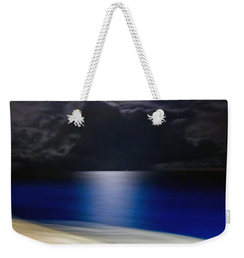 Night Weekender Tote Bag featuring the photograph Night and Water by Hanny Heim