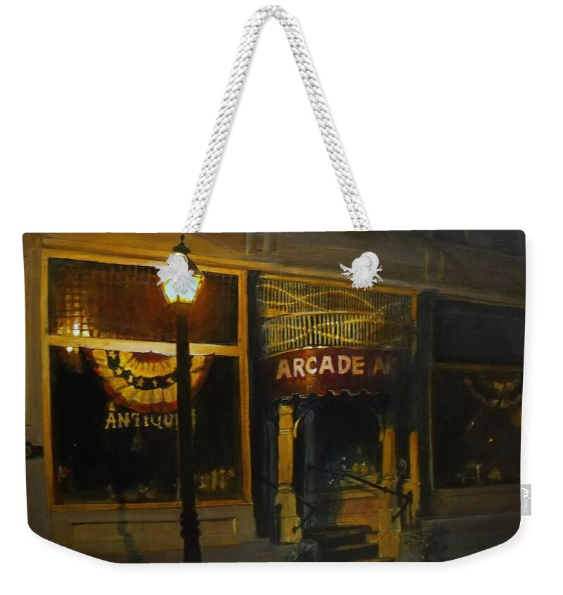 Realistic Weekender Tote Bag featuring the painting Night Time by William Brody