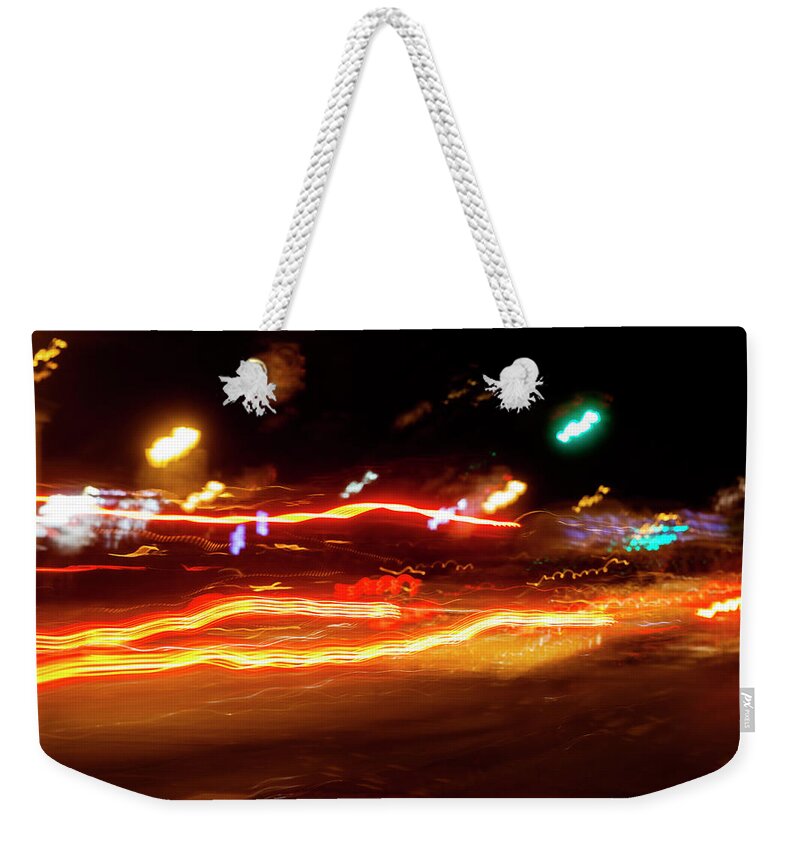 Outdoors Weekender Tote Bag featuring the photograph Night Traffic by Brad Rickerby