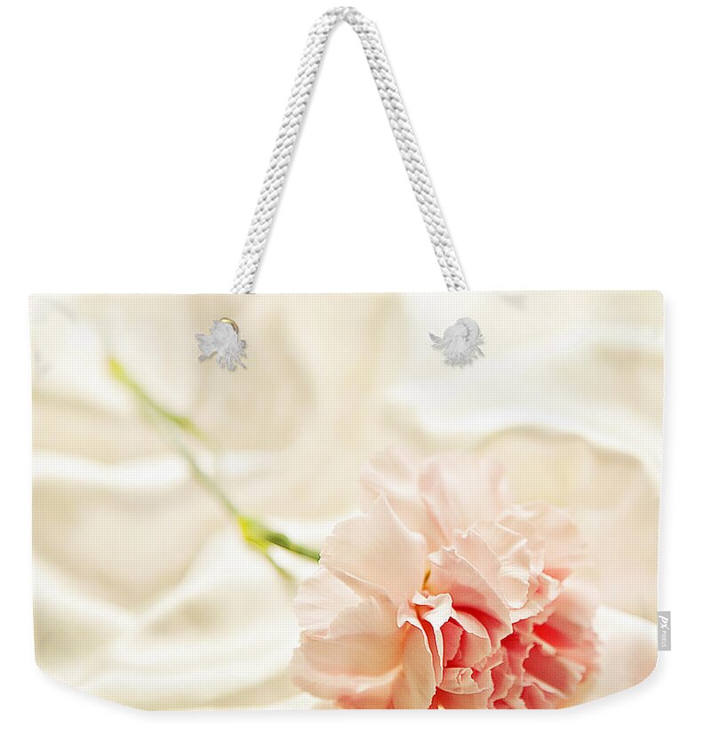 Satin Weekender Tote Bag featuring the photograph Nights In White Satin by Theresa Tahara