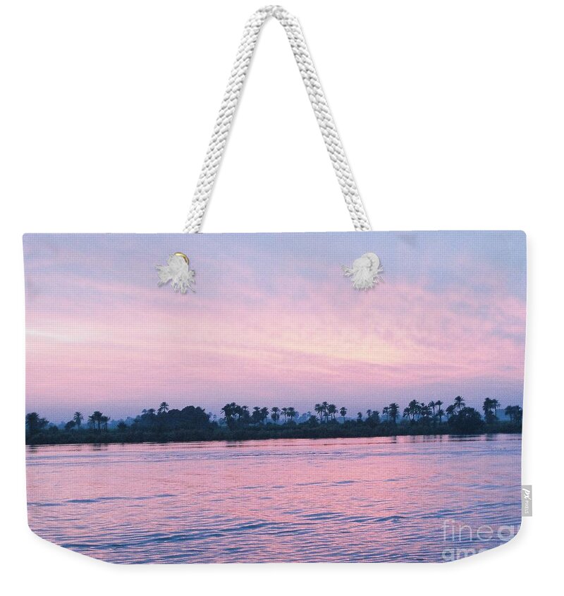 Sunset Weekender Tote Bag featuring the photograph Nile Sunset by Cassandra Buckley