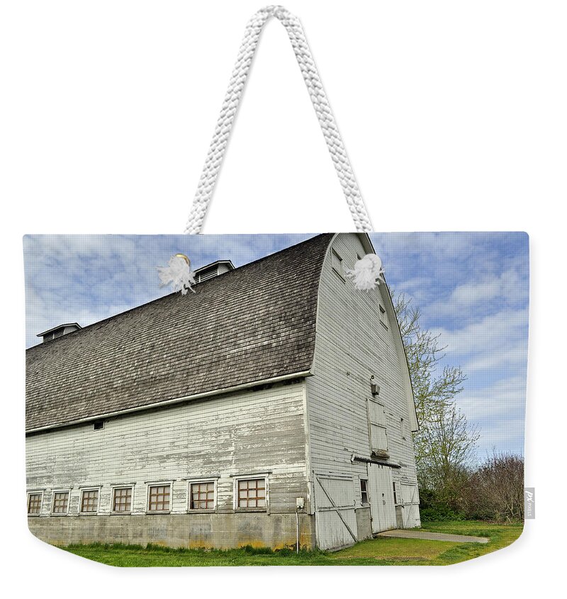 Nisqually National Wildlife Refuge Weekender Tote Bag featuring the photograph Nisqually National Wildlife Refuge Barn by Tikvah's Hope