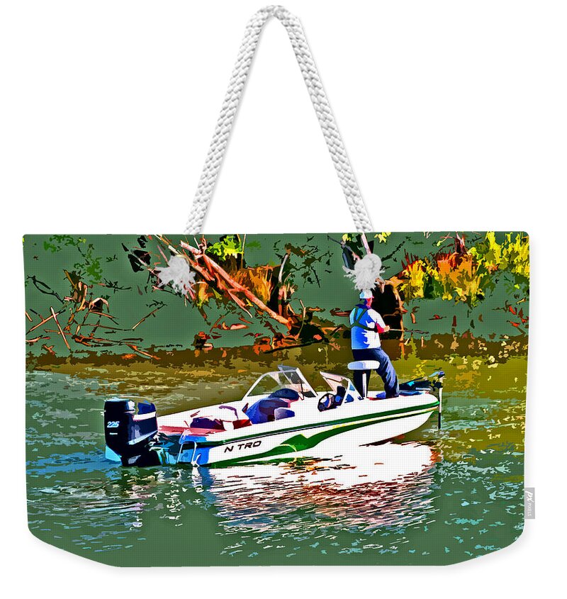 Nitro Bass Boat Weekender Tote Bag featuring the photograph NiTro Bass Boats by Joseph Coulombe